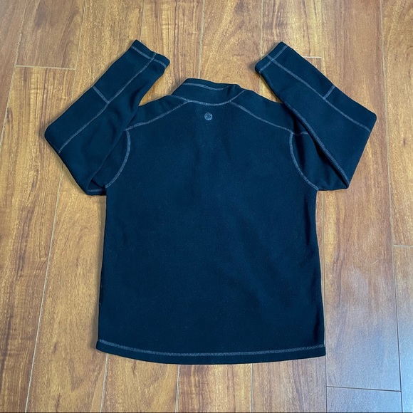 MARMOT Kids Black Long Sleeve Quarter Zip Fleece Pullover Unisex Boy Girl XL - Picture 3 of 12